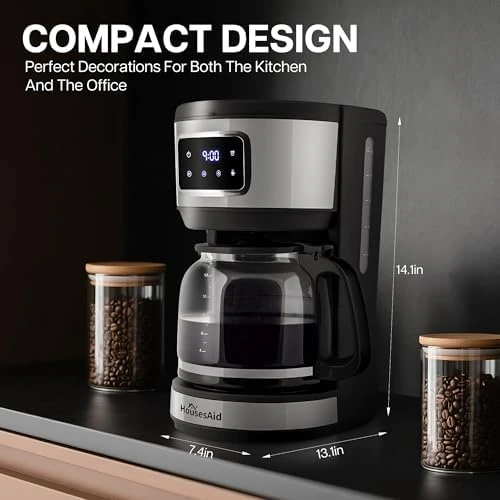 12 Cup Programmable Coffee Maker with Touchscreen — Coffee Maker, HousesAid