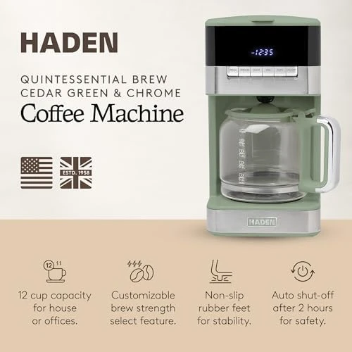 12-Cup Programmable Drip Coffee Maker — Coffee Maker, Haden