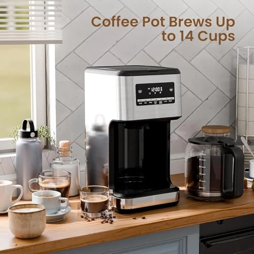 14-Cup Programmable Drip Coffee Maker with Reusable Filter — Coffee Maker, Electactic
