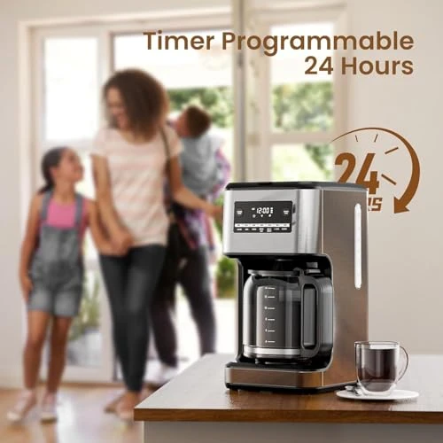14-Cup Programmable Drip Coffee Maker with Reusable Filter — Coffee Maker, Electactic