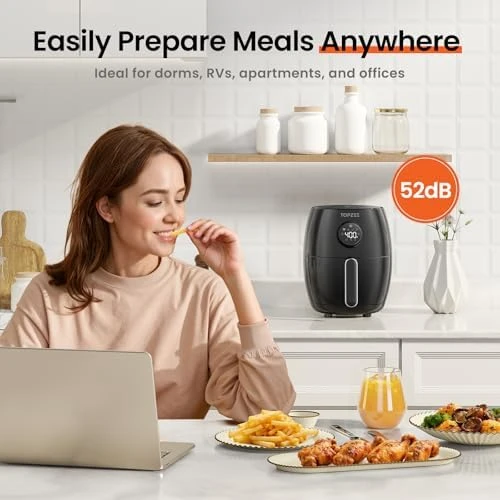 2.1Qt Small Air Fryer - Compact Digital Mini Airfryer — Air Fryer, Topzee
