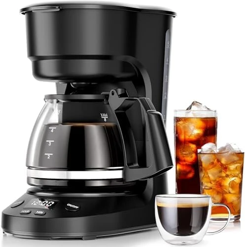 5-Cup Drip Coffee Machine with LED Display — Coffee Maker, Kismile
