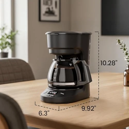 5-Cup Drip Coffee Machine with LED Display — Coffee Maker, Kismile