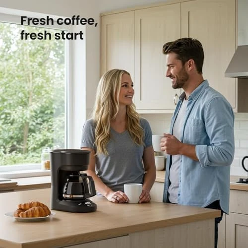 5-Cup Drip Coffee Machine with LED Display — Coffee Maker, Kismile