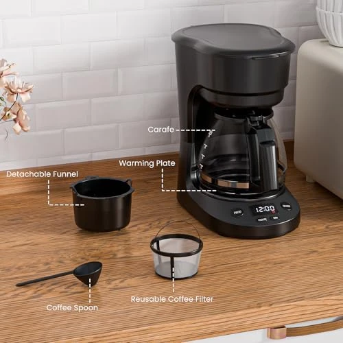5 Cup Programmable Drip Coffee Maker — Coffee Maker, WAA