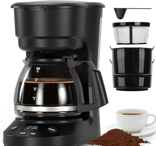 5 Cup Programmable Drip Coffee Maker — Coffee Maker, Electactic