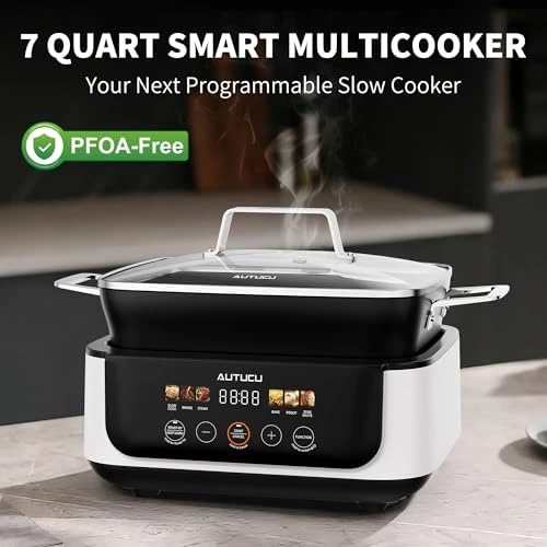 7-Quart Programmable Multi-Cooker with Ceramic Coating — Multicooker, AUTUCU