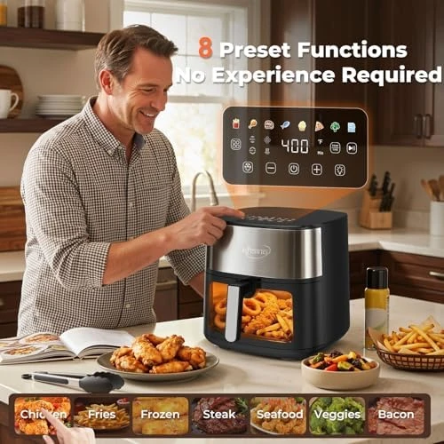 8 in 1 XL Air Fryer with View Windows — Air Fryer, KINSING