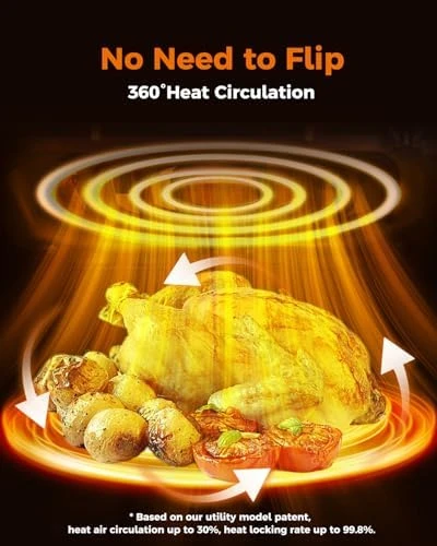 Air Fryer, 6.4Qt Stainless Steel with 8 Presets — Air Fryer, Bear