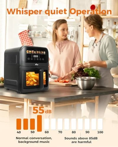Air Fryer, 6.4Qt Stainless Steel with 8 Presets — Air Fryer, Bear