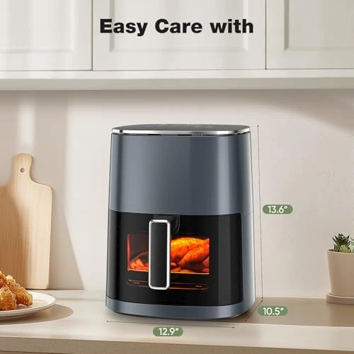 Air Fryer 6QT with Window, Square Airfryer Oven 12-in-1 — Air Fryer, Sweetcrispy