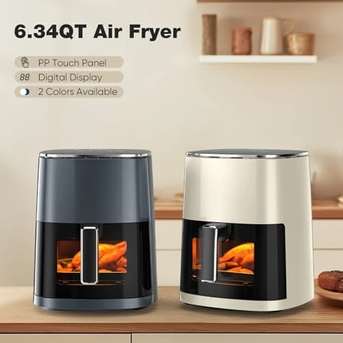 Air Fryer 6QT with Window, Square Airfryer Oven 12-in-1 — Air Fryer, Sweetcrispy