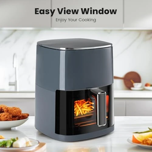 Air Fryer 6QT with Window, Square Airfryer Oven 12-in-1 — Air Fryer, Sweetcrispy