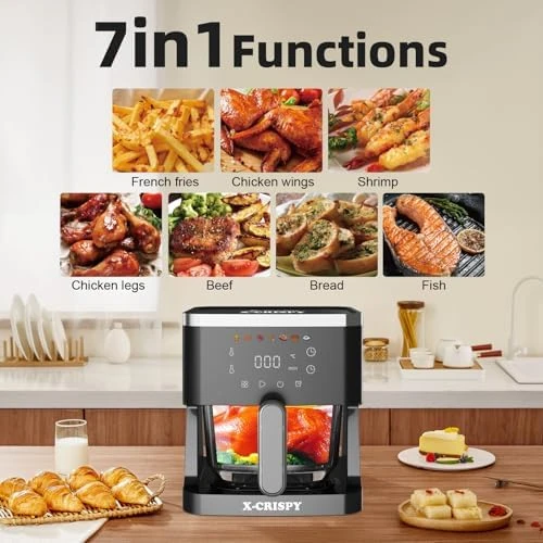 Air Fryer Glass, 5.2QT Convection Oven — Air Fryer, FLYING APSARAS