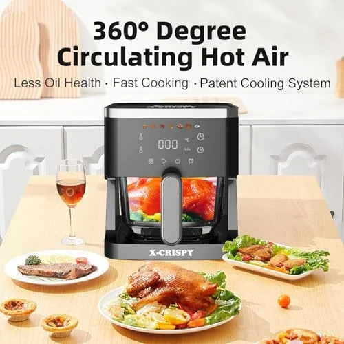 Air Fryer Glass, 5.2QT Convection Oven — Air Fryer, FLYING APSARAS