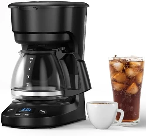 Compact 5-Cup Programmable Drip Coffee Maker — Coffee Maker, Electactic