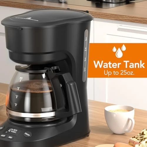 Compact 5-Cup Programmable Drip Coffee Maker — Coffee Maker, Electactic