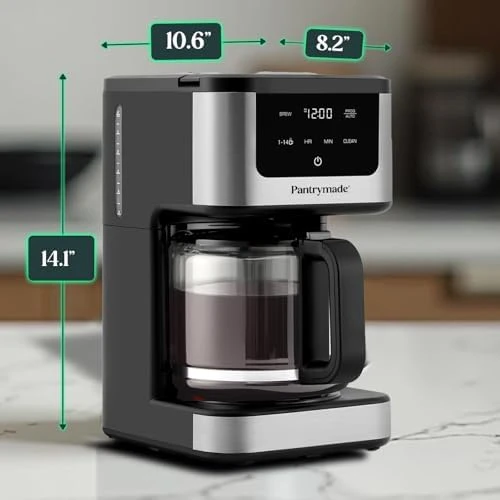 Deluxe 14 Cup Programmable Drip Coffee Maker with Glass Carafe — Coffee Maker, Pantrymade