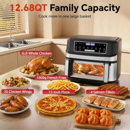 Dual Zone Air Fryer Oven with Divider — Air Fryer, Emphsism