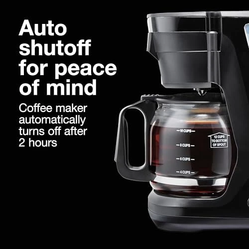 FrontFill Drip Coffee Maker, Digital & Programmable, 12 Cup Glass Carafe — Coffee Maker, Proctor Silex