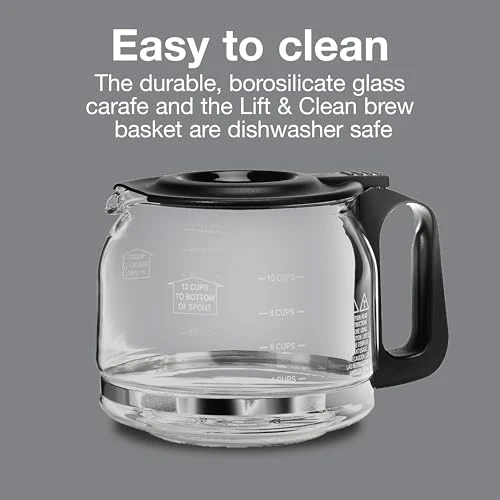 FrontFill Drip Coffee Maker, Digital & Programmable, 12 Cup Glass Carafe — Coffee Maker, Proctor Silex