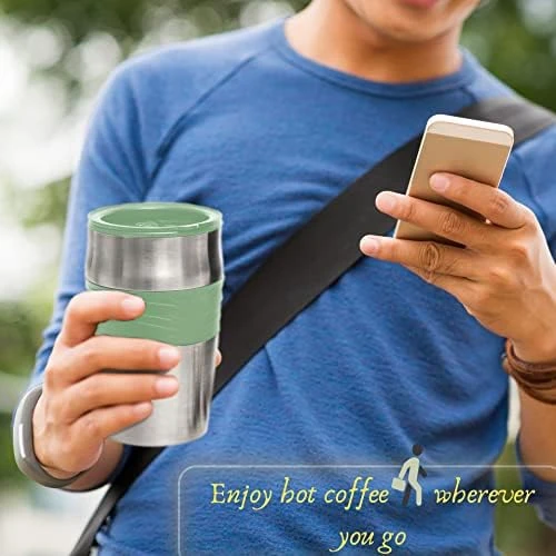 Green Personal Single Serve Coffee Maker with 14oz Travel Mug — Coffee Maker, Mixpresso
