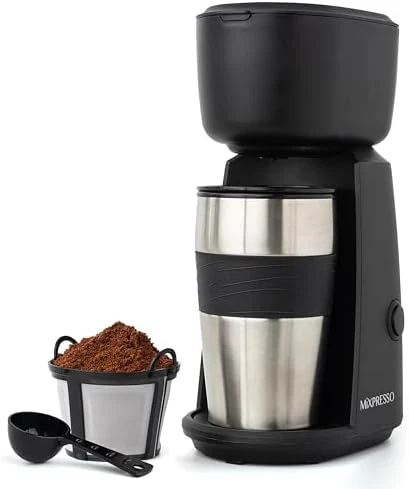 Green Personal Single Serve Coffee Maker with 14oz Travel Mug — Coffee Maker, Mixpresso