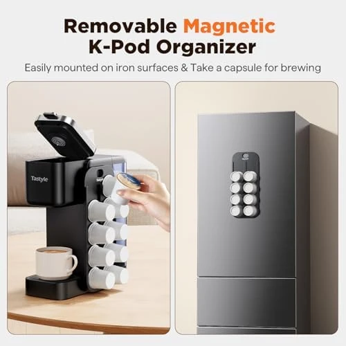 Hot & Iced Coffee Maker with Magnetic K-Pod Organizer — Coffee Maker, Tastyle
