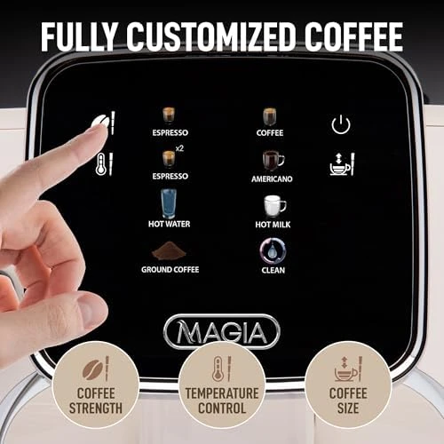 Magia Clasica Automatic Espresso Machine with Built-In Grinder — Coffee Maker, Zulay Kitchen