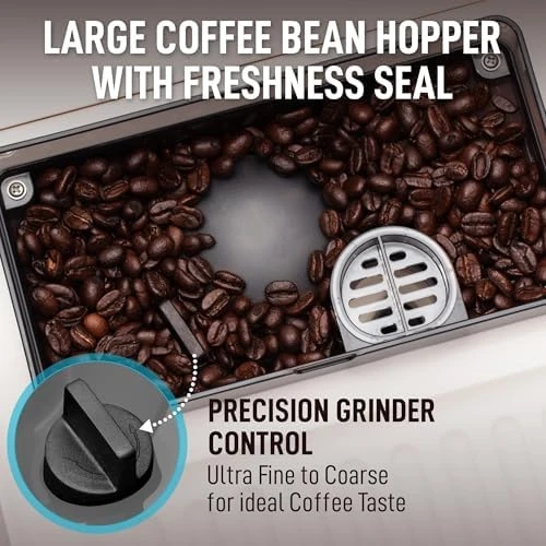Magia Clasica Automatic Espresso Machine with Built-In Grinder — Coffee Maker, Zulay Kitchen