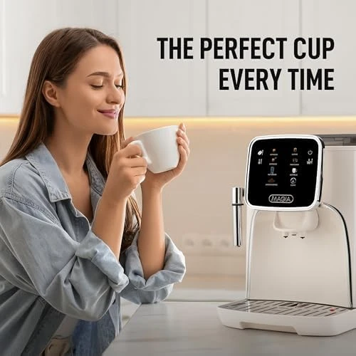 Magia Clasica Automatic Espresso Machine with Built-In Grinder — Coffee Maker, Zulay Kitchen