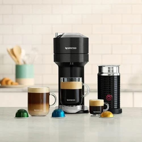 Nespresso Vertuo Next Coffee and Espresso Maker with Aeroccino Milk Frother & Descaling Kit — Coffee Maker, Nespresso