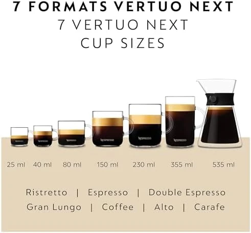 Nespresso Vertuo Next Coffee and Espresso Maker with Aeroccino Milk Frother & Descaling Kit — Coffee Maker, Nespresso