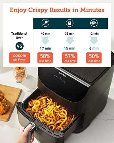 Pro Gen 2 Air Fryer 5.8QT, Upgraded Version with Stable Performance & Sleek New Look — Air Fryer, Cosori