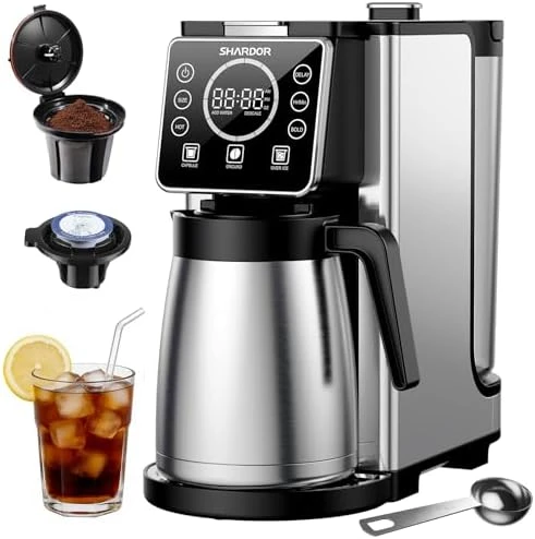 Programmable 5 Cup Drip Coffee Maker with Single Serve & Carafe — Coffee Maker, SHARDOR