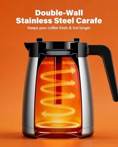 Programmable 5 Cup Drip Coffee Maker with Single Serve & Carafe — Coffee Maker, SHARDOR