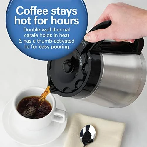Programmable Coffee Maker with 10 Cup Thermal Carafe — Coffee Maker, Hamilton Beach