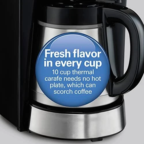Programmable Coffee Maker with 10 Cup Thermal Carafe — Coffee Maker, Hamilton Beach