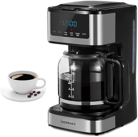 Programmable Drip Coffee Maker 12 Cup with Iced Coffee Function — Coffee Maker, Ihomekee