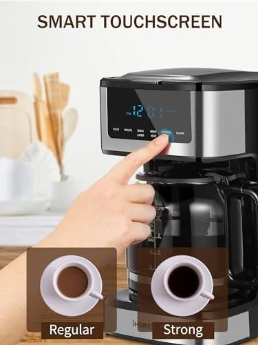 Programmable Drip Coffee Maker 12 Cup with Iced Coffee Function — Coffee Maker, Ihomekee