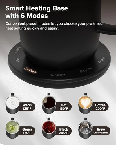 Self-Heating Coffee Mug with Charging Base — Smart Water Bottle, Nuwave