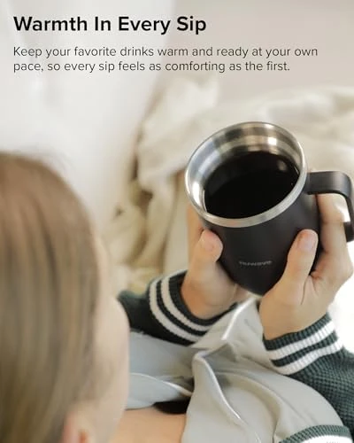 Self-Heating Coffee Mug with Charging Base — Smart Water Bottle, Nuwave