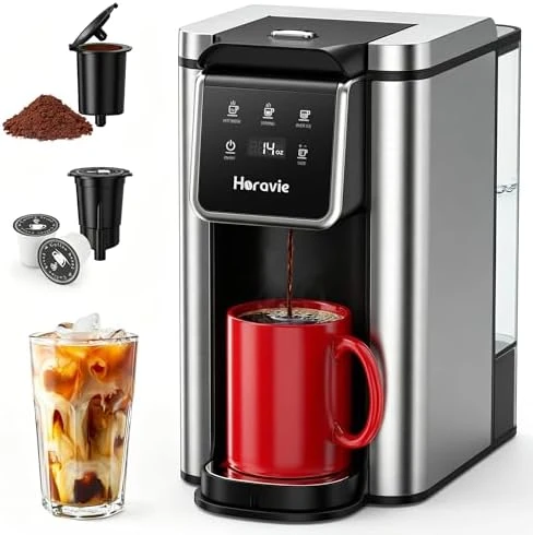 Single Serve Coffee Maker for K-Cup Pod and Grounds — Coffee Maker, Horavie