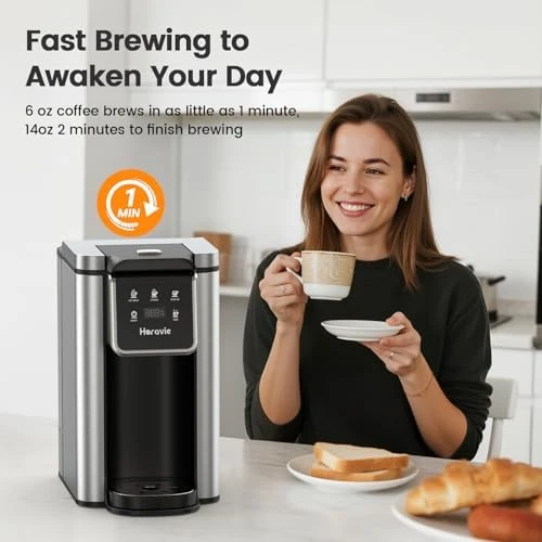 Single Serve Coffee Maker for K-Cup Pod and Grounds — Coffee Maker, Horavie