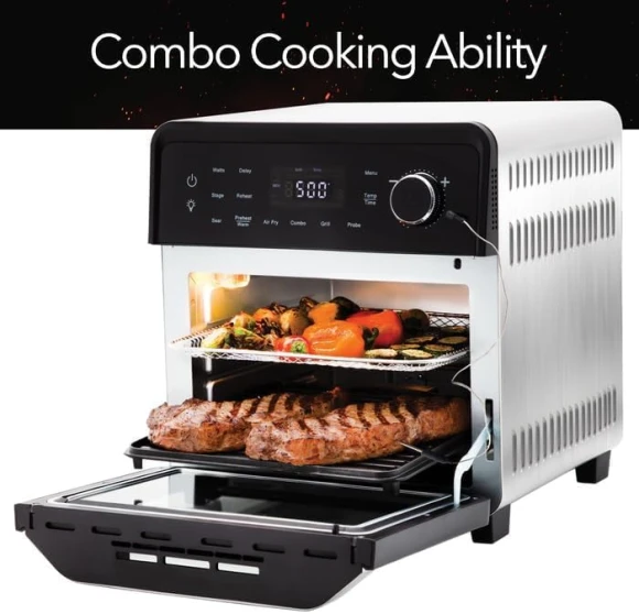 Smart Air Fryer Oven with PowerPort Plug-In Grill — Air Fryer, Nuwave