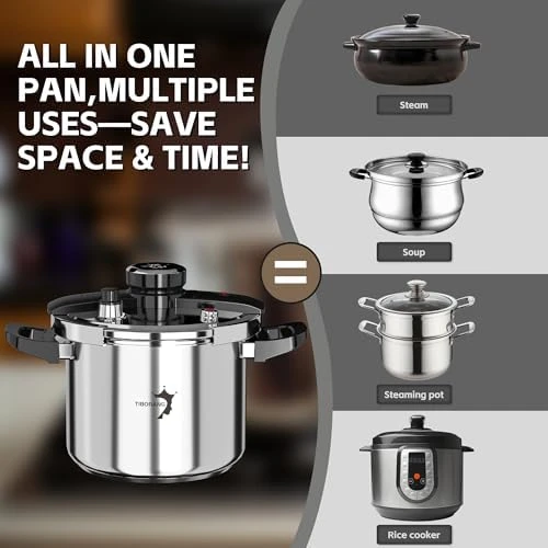 6.3 QT Stainless Steel Pressure Cooker — Multicooker, TIBORANG