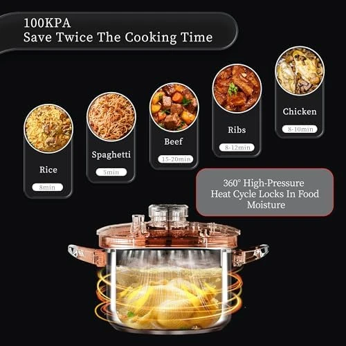 6.3 QT Stainless Steel Pressure Cooker — Multicooker, TIBORANG