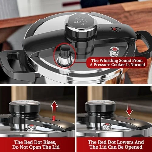 6.3 QT Stainless Steel Pressure Cooker — Multicooker, TIBORANG