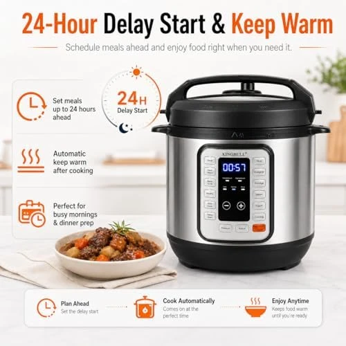 6QT Electric Pressure Cooker – 12-in-1 Multi Cooker — Multicooker, KINGBULL