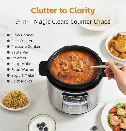 Dual-Pot Electric Pressure Cooker, 12-in-1 Multi Cooker with 6QT Stainless Steel & 5QT Ceramic Pot — Multicooker, Fullwill